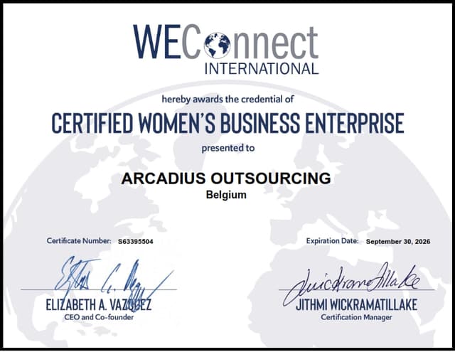 Certified Women's business enterprise